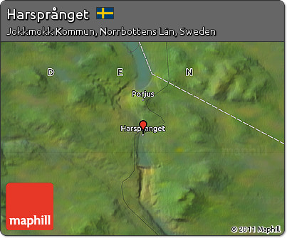 Satellite Map of Harsprånget