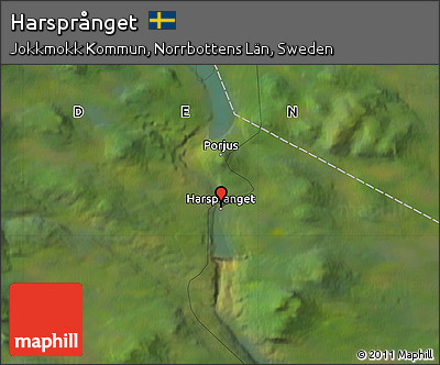 Satellite Map of Harsprånget