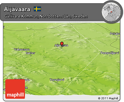 Physical Panoramic Map of Äijävaara