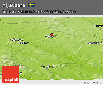 Physical Panoramic Map of Äijävaara