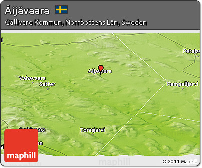 Physical Panoramic Map of Äijävaara