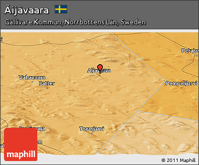 Political Panoramic Map of Äijävaara