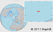 Gray Location Map of the area around 66° 54' 2" N, 2° 37' 30" E