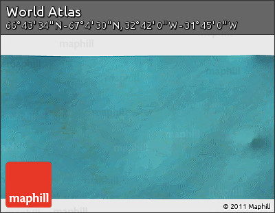Satellite 3D Map of the Area around 66° 54' 2" N, 32° 13' 30" W