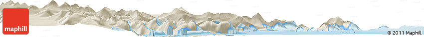 Shaded Relief Horizon Map of the Area around 66° 54' 2" N, 33° 55' 29" W Shaded Relief Horizon Map of the Area around 66° 54' 2" N, 33° 55' 29" W