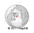 Outline Map of the Area around 66° 54' 2" N, 42° 25' 29" W, rectangular outline