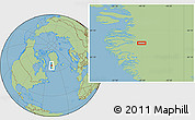 Savanna Style Location Map of the area around 66° 54' 2" N, 49° 13' 30" W