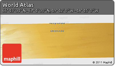 Physical Panoramic Map of the Area around 66° 54' 2" N, 49° 13' 30" W