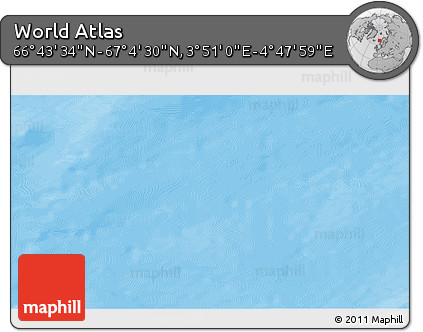 Physical 3D Map of the Area around 66° 54' 2" N, 4° 19' 30" E
