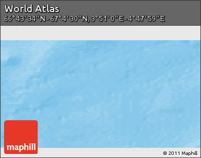 Physical 3D Map of the Area around 66° 54' 2" N, 4° 19' 30" E