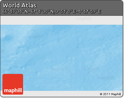 Physical 3D Map of the Area around 66° 54' 2" N, 4° 19' 30" E