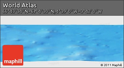Physical Panoramic Map of the Area around 66° 54' 2" N, 4° 10' 30" W