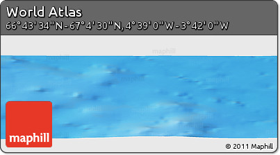 Physical Panoramic Map of the Area around 66° 54' 2" N, 4° 10' 30" W