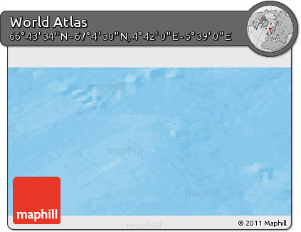 Physical 3D Map of the Area around 66° 54' 2" N, 5° 10' 30" E