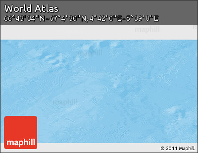 Physical 3D Map of the Area around 66° 54' 2" N, 5° 10' 30" E