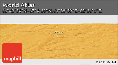 Political Panoramic Map of the Area around 66° 54' 2" N, 62° 7' 30" E