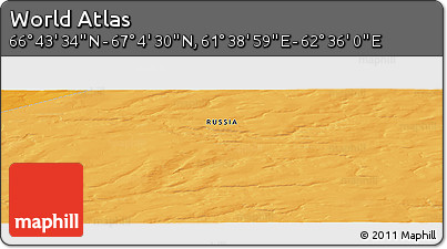 Political Panoramic Map of the Area around 66° 54' 2" N, 62° 7' 30" E