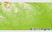 Physical 3D Map of the area around 66° 54' 2" N, 66° 22' 30" E