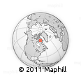 Outline Map of the Area around 66° 54' 2" N, 75° 34' 29" W, rectangular outline