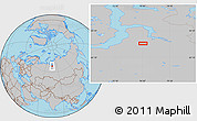 Gray Location Map of the area around 66° 54' 2" N, 76° 34' 29" E