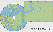 Savanna Style Location Map of the area around 66° 54' 2" N, 76° 34' 29" E
