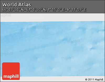 Physical 3D Map of the Area around 66° 54' 2" N, 7° 43' 29" E