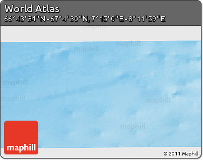 Physical 3D Map of the Area around 66° 54' 2" N, 7° 43' 29" E