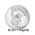 Outline Map of the Area around 66° 54' 2" N, 83° 13' 29" W, rectangular outline