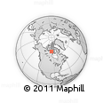 Outline Map of the Area around 66° 54' 2" N, 95° 58' 29" W, rectangular outline