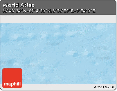 Physical 3D Map of the Area around 66° 54' 2" N, 9° 25' 30" E