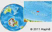 Physical Location Map of the area around 66° 3' 39" S, 164° 58' 29" E
