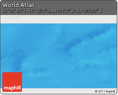 Physical 3D Map of the Area around 66° 22' 38" S, 48° 22' 30" W