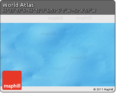 Physical 3D Map of the Area around 66° 22' 38" S, 52° 37' 30" W