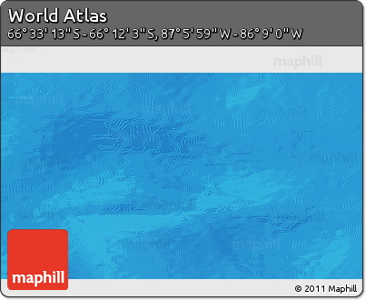 Physical 3D Map of the Area around 66° 22' 38" S, 86° 37' 30" W