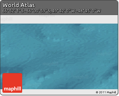 Satellite 3D Map of the Area around 66° 41' 30" S, 49° 13' 30" W