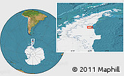 Satellite Location Map of the area around 66° 41' 30" S, 61° 7' 30" W