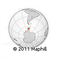 Outline Map of the Area around 66° 41' 30" S, 70° 28' 29" W, rectangular outline