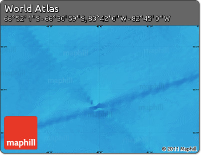 Shaded Relief Map of the Area around 66° 41' 30" S, 83° 13' 29" W