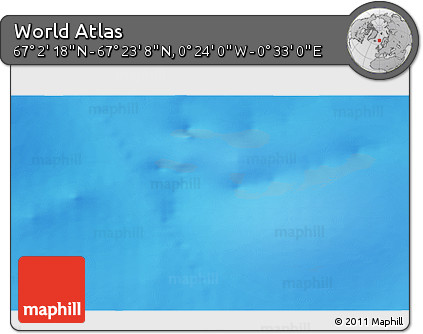 Physical 3D Map of the Area around 67° 12' 43" N, 0° 4' 30" E