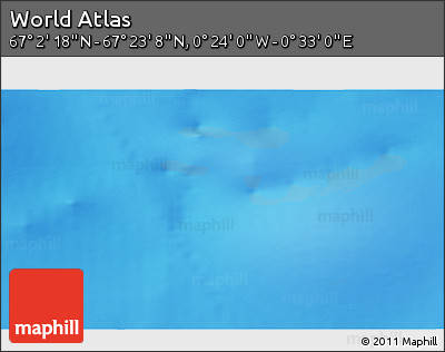 Physical 3D Map of the Area around 67° 12' 43" N, 0° 4' 30" E