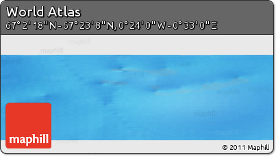 Physical Panoramic Map of the Area around 67° 12' 43" N, 0° 4' 30" E