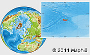Physical Location Map of the area around 67° 12' 43" N, 0° 46' 30" W