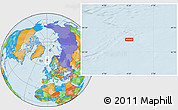 Political Location Map of the area around 67° 12' 43" N, 0° 46' 30" W