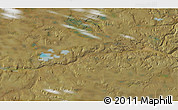 Satellite 3D Map of the area around 67° 12' 43" N, 109° 34' 29" W