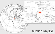 Blank Location Map of the area around 67° 12' 43" N, 116° 22' 30" W
