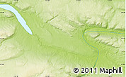Physical Map of the area around 67° 12' 43" N, 116° 22' 30" W
