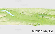 Physical Panoramic Map of the area around 67° 12' 43" N, 116° 22' 30" W