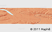 Political Panoramic Map of the area around 67° 12' 43" N, 116° 22' 30" W