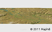 Satellite Panoramic Map of the area around 67° 12' 43" N, 116° 22' 30" W