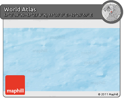 Physical 3D Map of the Area around 67° 12' 43" N, 11° 58' 29" E